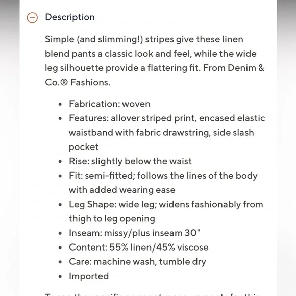 Naturals denim&co linen blend striped pants - Picture 13 of 13